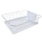 Kitchen Details White 3-Piece Chrome Dish Rack Set